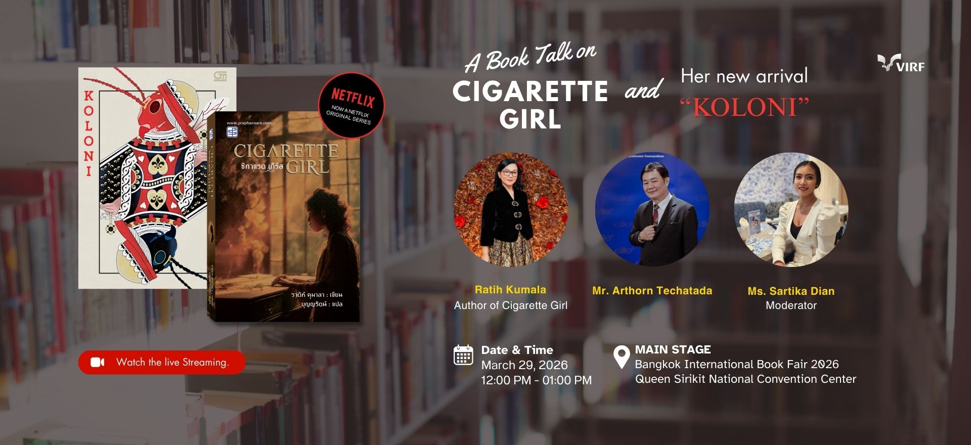 A Book Talk on Cigarette Girl and her new arrival