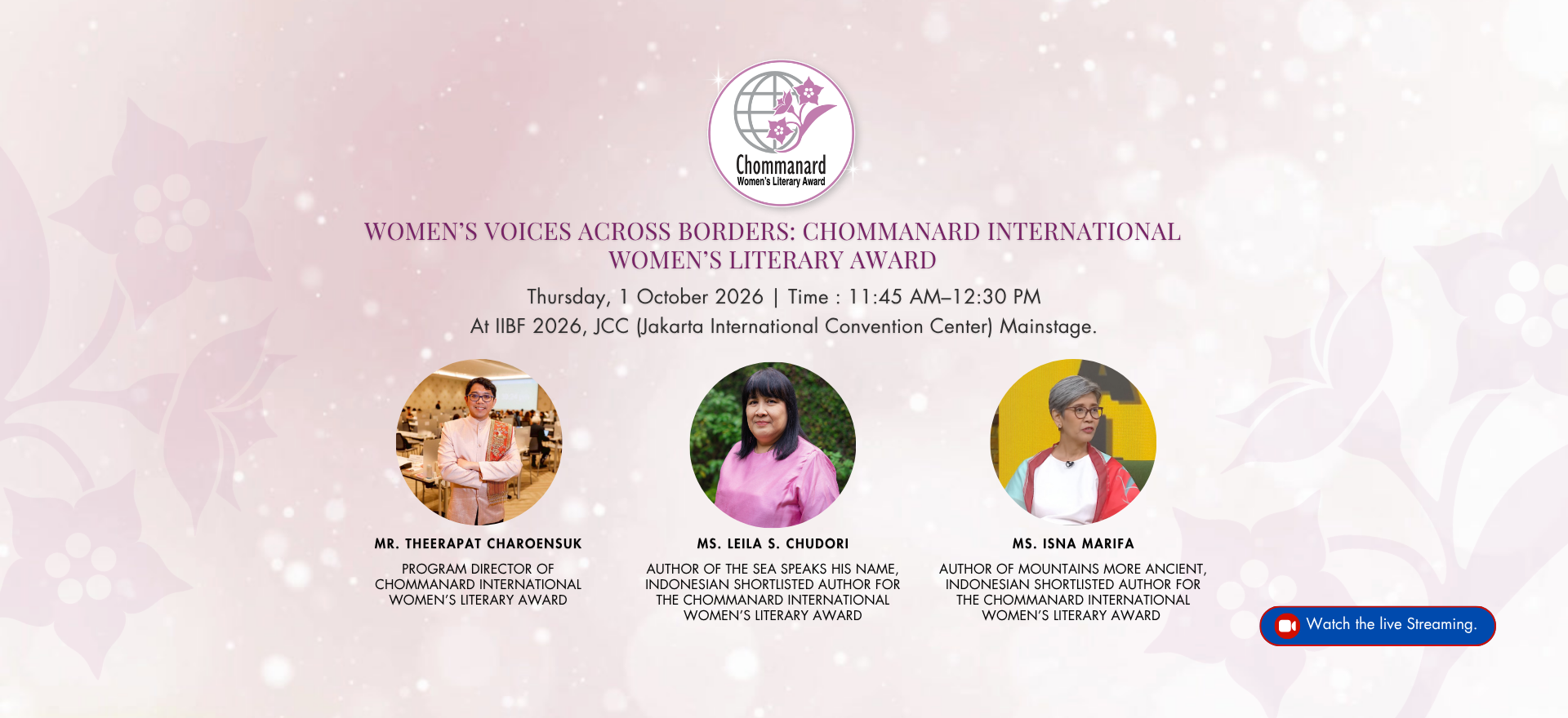 Women’s Voices Across Borders: Chommanard International Women’s Literary Award