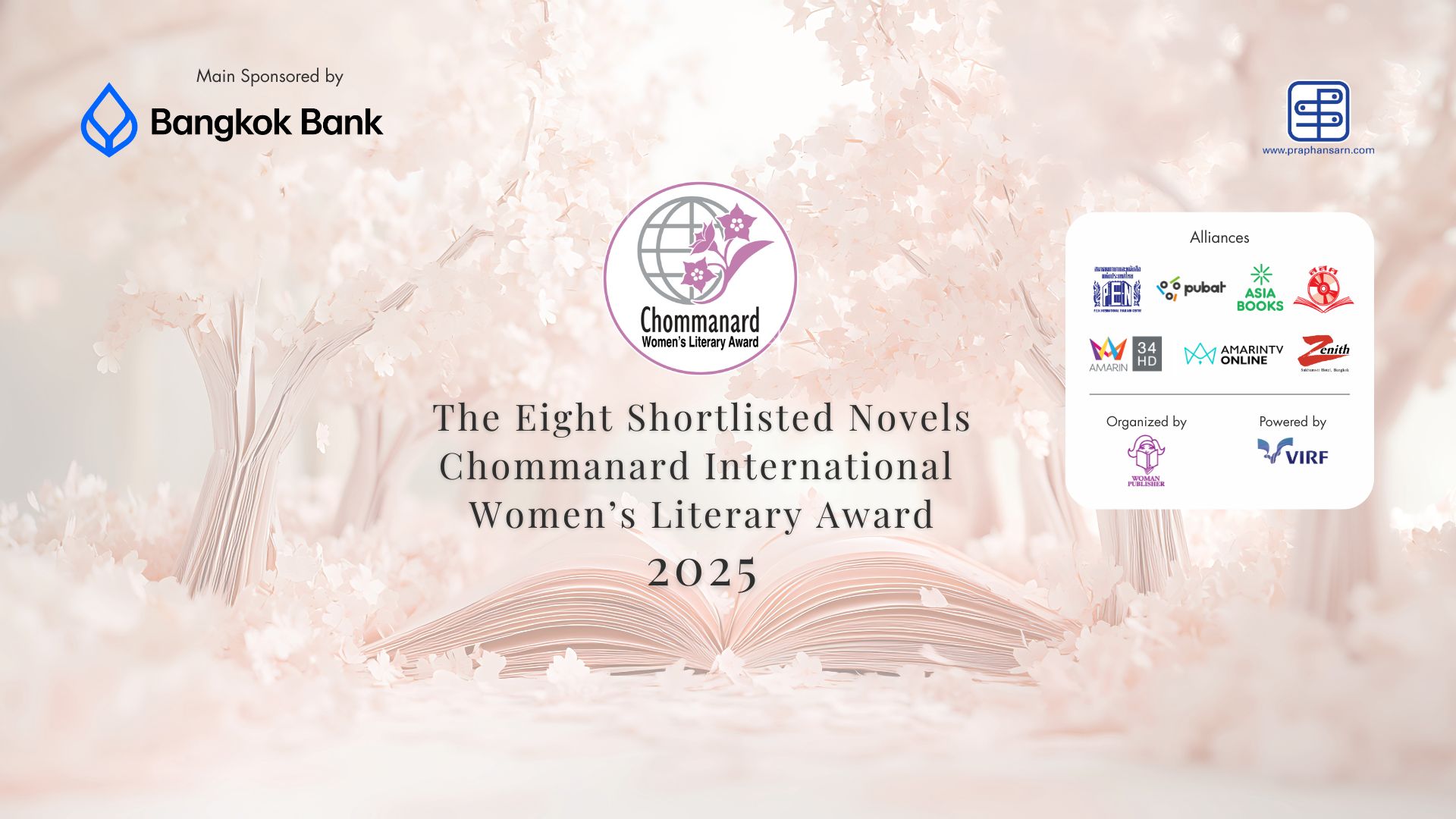 Shortlist: Chommanard International Women’s Literary Award 2025